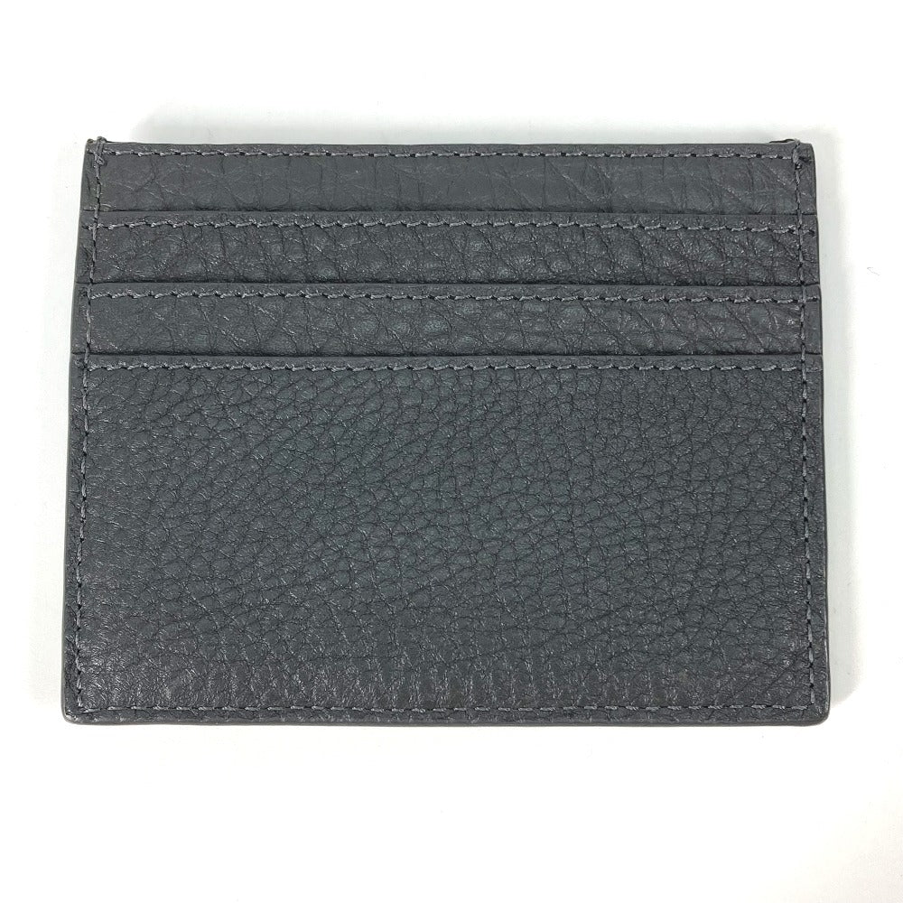 FENDI Card Case 7M0164 leather Gray type logo bicolor name card holder