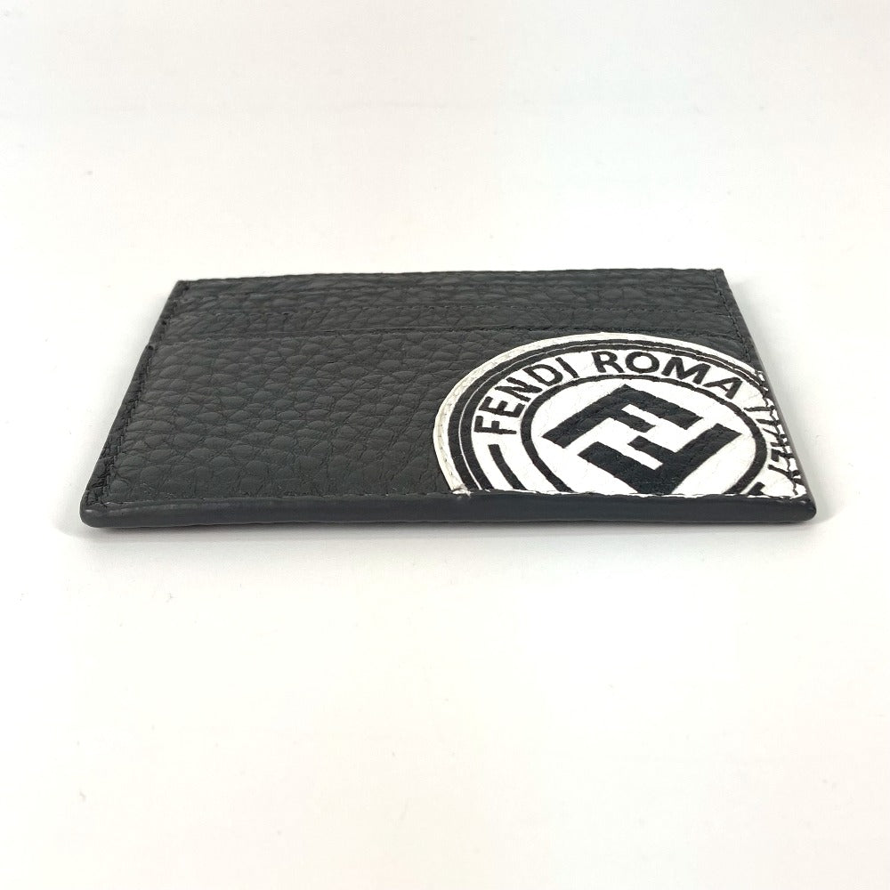 FENDI Card Case 7M0164 leather Gray type logo bicolor name card holder
