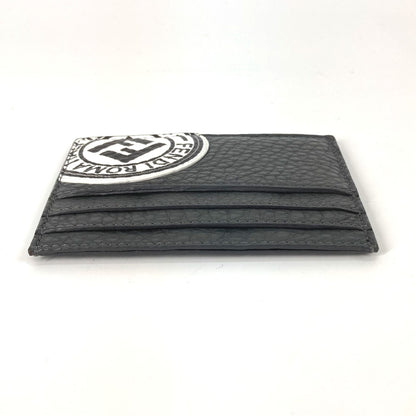 FENDI Card Case 7M0164 leather Gray type logo bicolor name card holder
