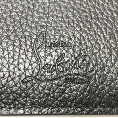 Christian Louboutin Card Case leather black logo Pass case unisex(Unisex) Used Authentic