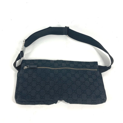 GUCCI Waist bag 28566 GG canvas black GG canvas W pocket