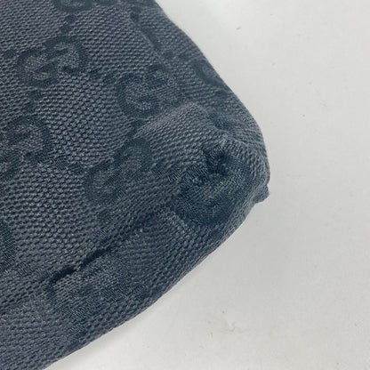 GUCCI Waist bag 28566 GG canvas black GG canvas W pocket