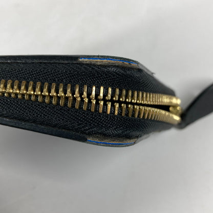 LOUIS VUITTON Long Wallet Purse M67235 Monogram canvas, leather Blue x black Monogram Zippy wallet mens Used Authentic