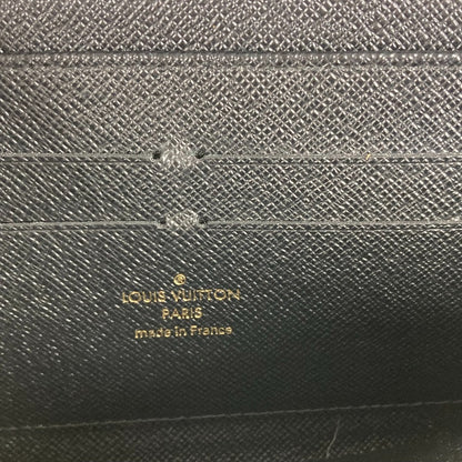 LOUIS VUITTON Long Wallet Purse M67235 Monogram canvas, leather Blue x black Monogram Zippy wallet mens Used Authentic
