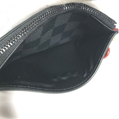 LOUIS VUITTON Coin case N60354 Damier Grafitto Canvas black Damier Grafitte Utility coin card holder mens Used Authentic