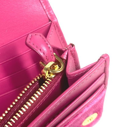 PRADA Long Wallet Purse 1MH019 velvet pink Long wallet logo