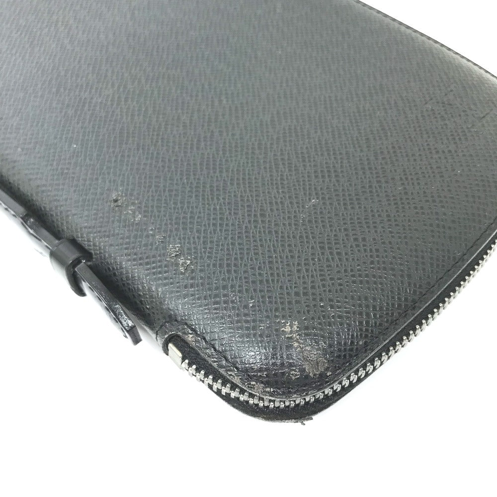 LOUIS VUITTON Long Wallet Purse M30652 Taiga Leather black Taiga Organizer Atoll