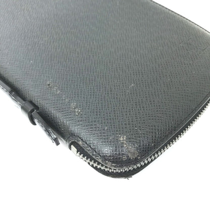LOUIS VUITTON Long Wallet Purse M30652 Taiga Leather black Taiga Organizer Atoll