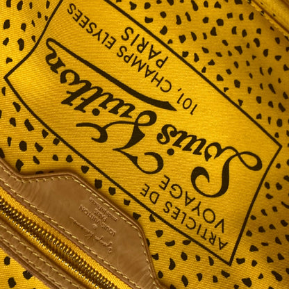 LOUIS VUITTON Tote Bag M40685 Monogram canvas yellow Yayoi Kusama collaboration monogram wave dot Neverfull MM Women Used Authentic