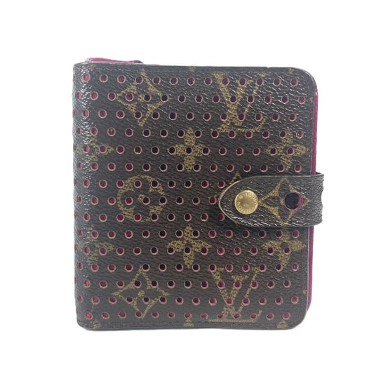 LOUIS VUITTON Folded wallet M95188 Monogram canvas pink Monogram Perfo Compact zip