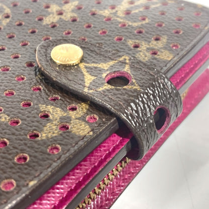LOUIS VUITTON Folded wallet M95188 Monogram canvas pink Monogram Perfo Compact zip