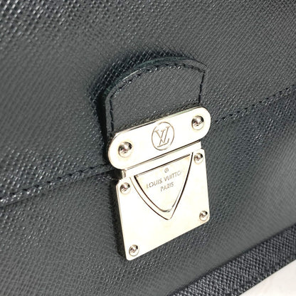 LOUIS VUITTON business bag M32592 Taiga Leather black Taiga Belair