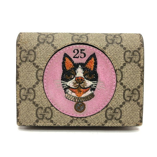 GUCCI Folded wallet 506277 GG Supreme Canvas beige GG Supreme BOSCO