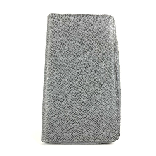 LOUIS VUITTON Long Wallet Purse M30517 Taiga Leather gray Taiga Zippy Organizer