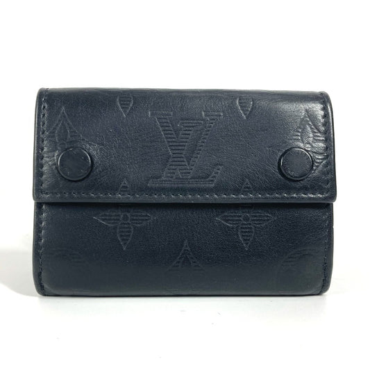 LOUIS VUITTON Trifold wallet M67631 Monogram shadow leather black Monogram shadow Discovery