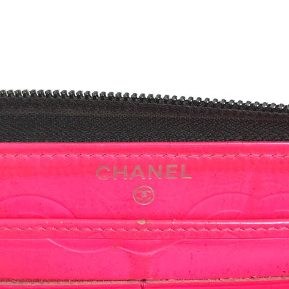CHANEL Long Wallet Purse A50078 leather black Cambon line CC COCO Mark