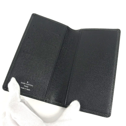 LOUIS VUITTON Notebook cover R20425 Taiga Leather black Taiga Agenda posh