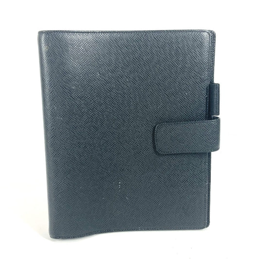 LOUIS VUITTON Notebook cover R20232 Taiga Leather black Taiga Agenda GM