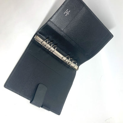 LOUIS VUITTON Notebook cover R20232 Taiga Leather black Taiga Agenda GM