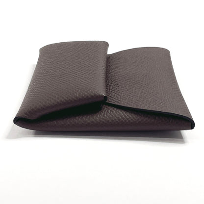 HERMES Coin case Epsom Dark brown Bastia