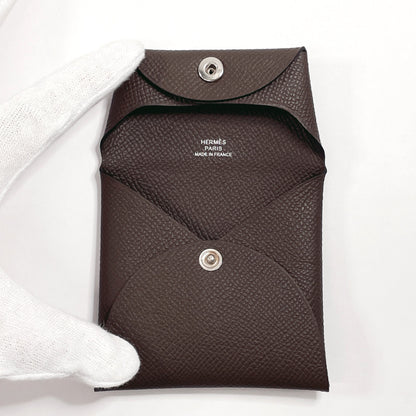 HERMES Coin case Epsom Dark brown Bastia