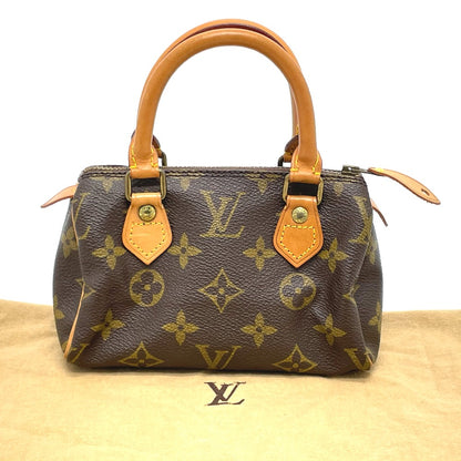 LOUIS VUITTON Handbag M41534 Monogram canvas Brown Monogram Mini speedy Women Used Authentic