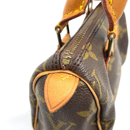 LOUIS VUITTON Handbag M41534 Monogram canvas Brown Monogram Mini speedy Women Used Authentic