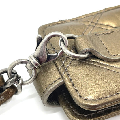 CHANEL Shoulder Bag A32475 leather Gold x Silver Metal 06A Matelasse Paris New York
