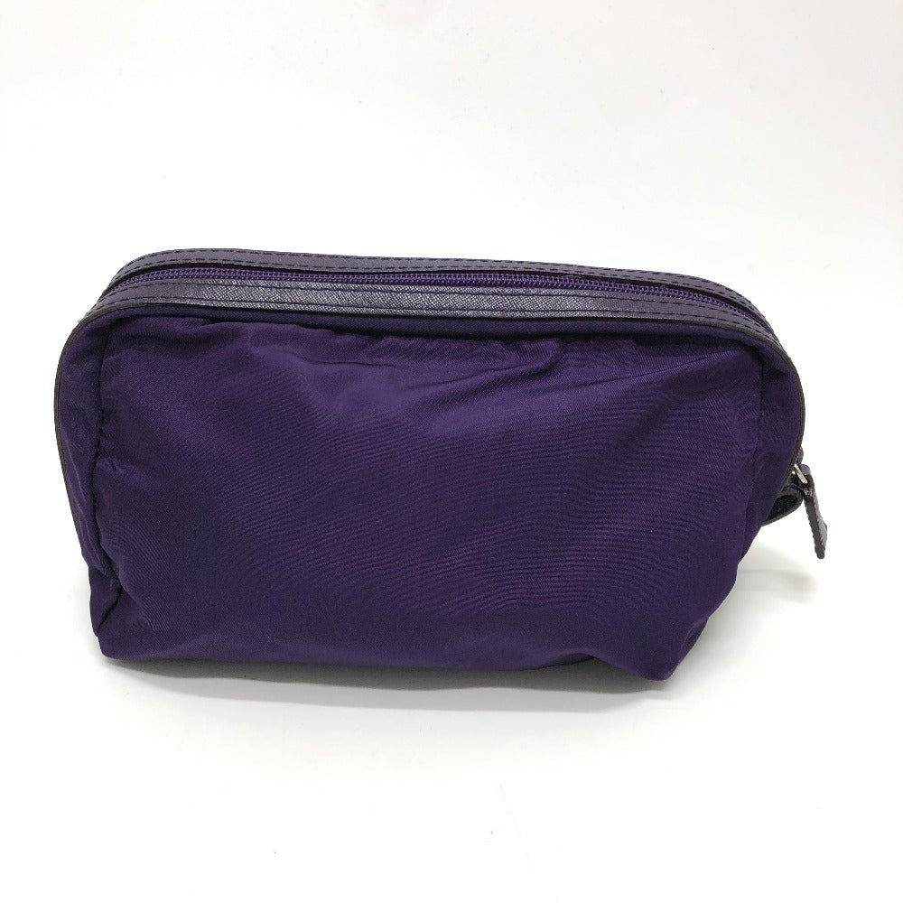 PRADA Pouch Nylon purple Triangle logo accessory case