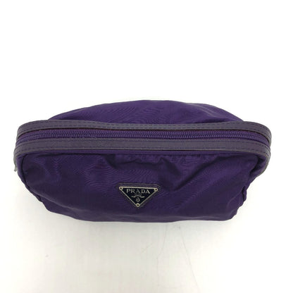PRADA Pouch Nylon purple Triangle logo accessory case