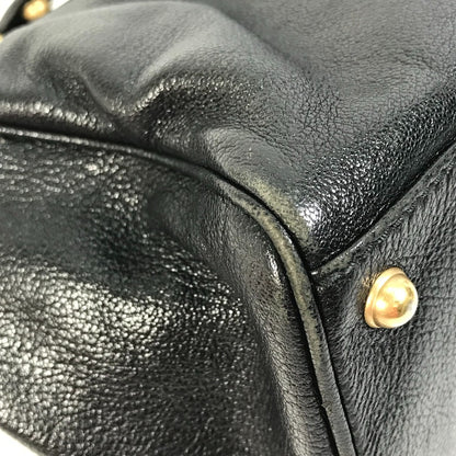 GUCCI Handbag 121551 leather black Interlocking G blondie studs