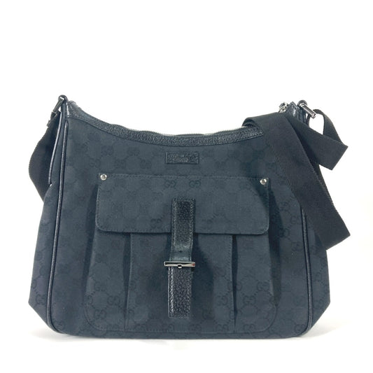 GUCCI Shoulder Bag 114272 GG canvas black GG