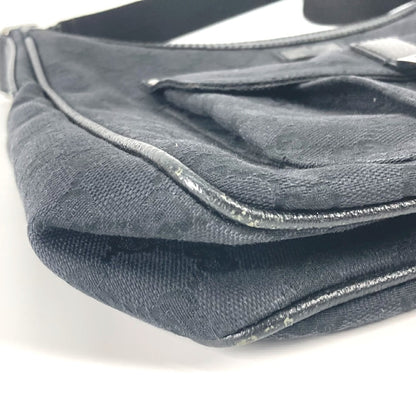 GUCCI Shoulder Bag 114272 GG canvas black GG