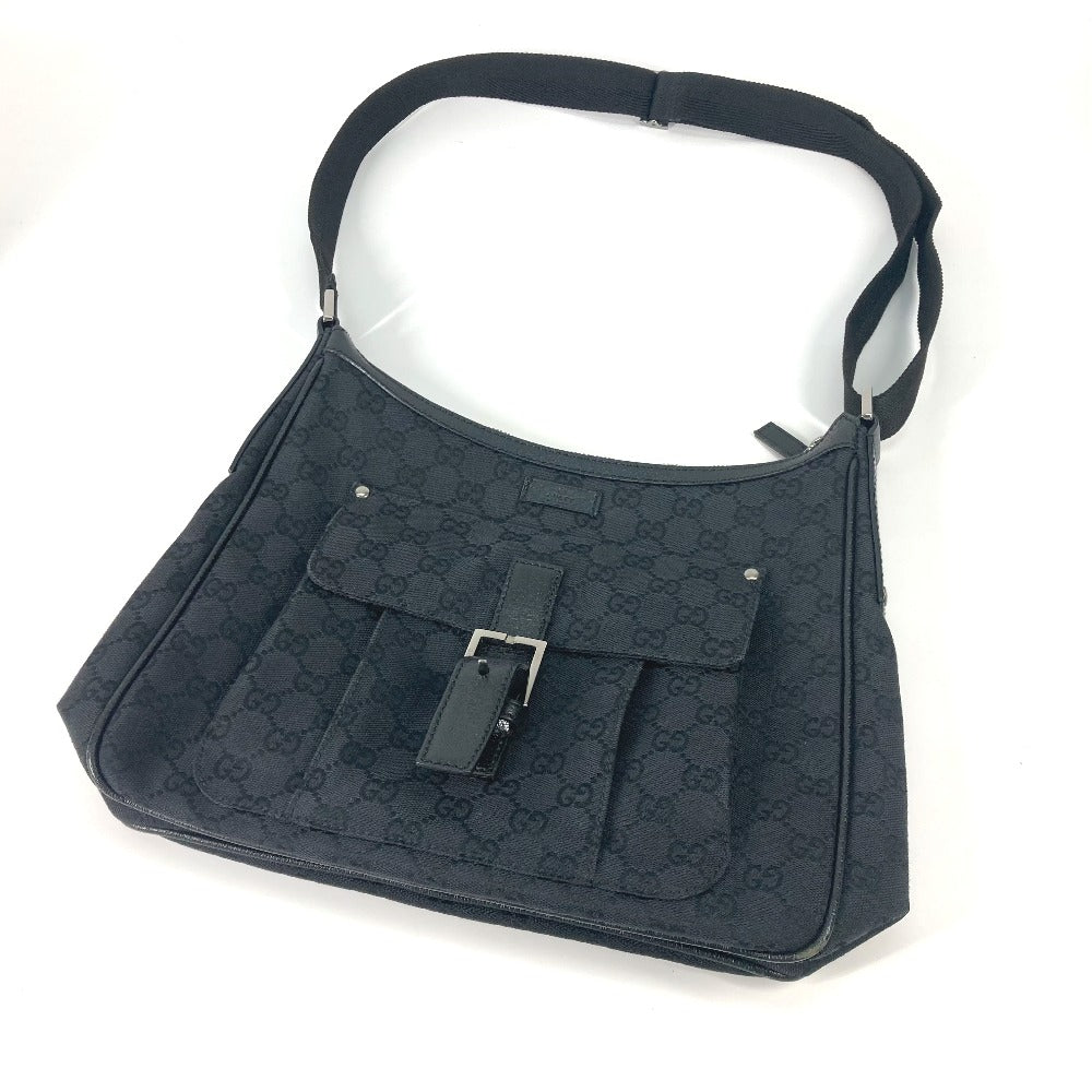 GUCCI Shoulder Bag 114272 GG canvas black GG