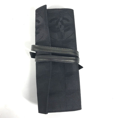 CHANEL Accessory case Nylon black New travel line Jewelry Case for Women