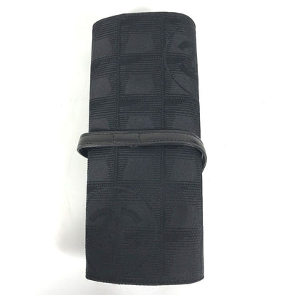 CHANEL Accessory case Nylon black New travel line Jewelry Case for Women