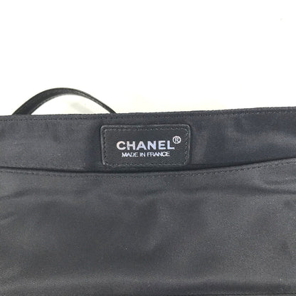 CHANEL Accessory case Nylon black New travel line Jewelry Case for Women