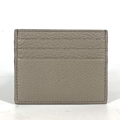 PRADA Card Case leather gray Triangle logo mens Used Authentic