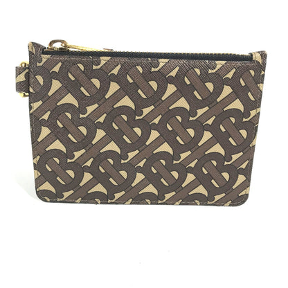 BURBERRY Coin case Leather / PVC Brown TB logo