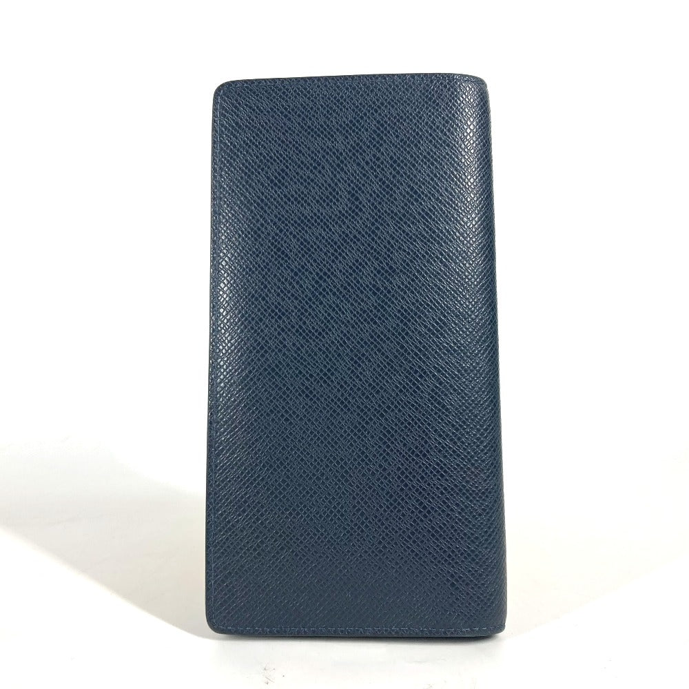 LOUIS VUITTON Long Wallet Purse M30292 Taiga Leather Navy Taiga Portefeuille Blaza