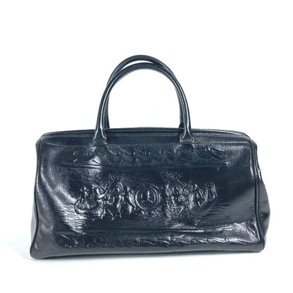 FENDI Handbag leather black Doctor bag logo
