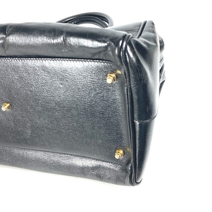 FENDI Handbag leather black Doctor bag logo