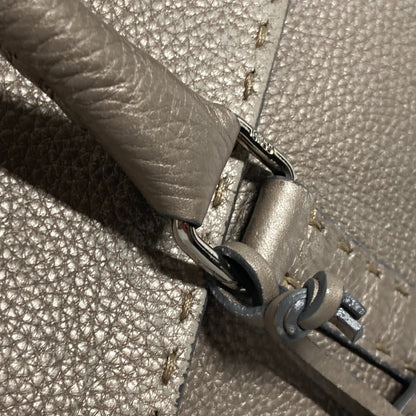 FENDI Shoulder Bag leather Gray type Celeria Linda