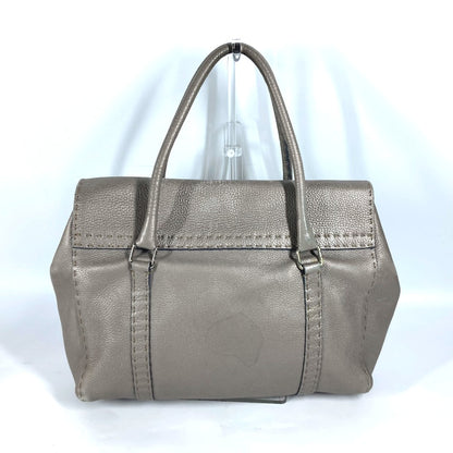 FENDI Shoulder Bag leather Gray type Celeria Linda