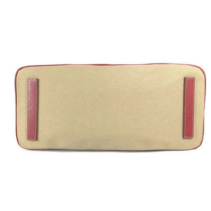 PRADA Shoulder Bag BN0081 Leather / canvas beige By color Triangle logo plate