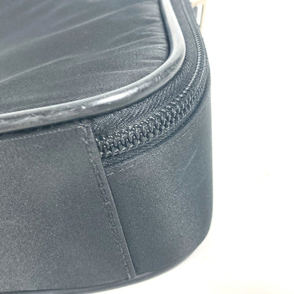 PRADA Handbag Nylon black Triangle logo plate