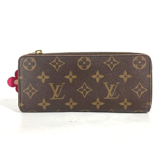 LOUIS VUITTON Long Wallet Purse M64201 Monogram canvas pink Monogram Flower Portefeuille Clemence