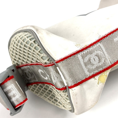 CHANEL Shoulder Bag Nylon white Sports logo mini