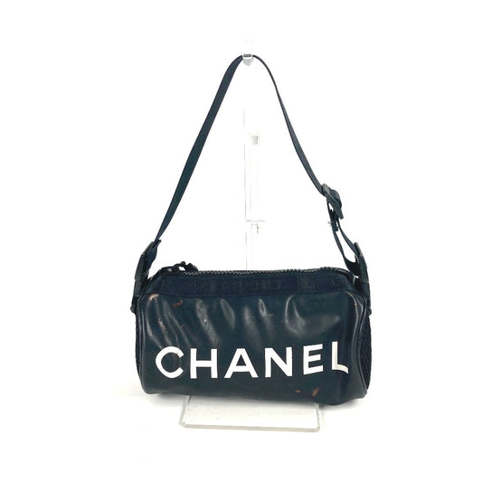 CHANEL Shoulder Bag rubber black Sports CC COCO Mark logo