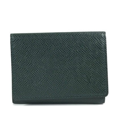 LOUIS VUITTON Card Case M3092P Taiga Leather green Taiga Anneveld Cult de Visit